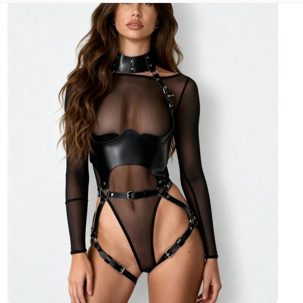 Sexy Vegan Leather Harness